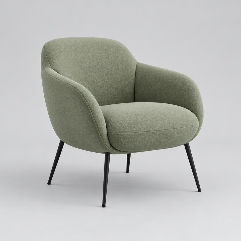 Sillón de diseño en una propuesta conceptual de tienda online